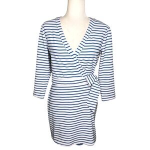 Southern Tide Moira Navy Blue White Striped Performance Skort Romper Beach Small